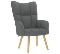 vidaXL Chaise de relaxation Gris foncé Tissu, chaise, fauteuil relax, fauteuil relax en tissu, chaise de salon, chaise en 4016768