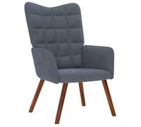 vidaXL Chaise de Relaxation Gris foncé Velours, Chaise, Chaise de Salon, Fauteuil Relax, Chaise Longue, siège de Salon, Chaise en Velours