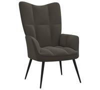 Vidaxl Chaise De Relaxation Gris Foncé Velours Gris