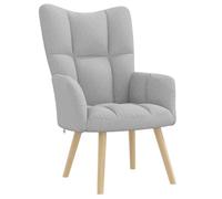 vidaXL Chaise de relaxation gris nuage tissu, chaise, fauteuil relax, fauteuil relax en tissu, chaise de salon, chaise en 4016766