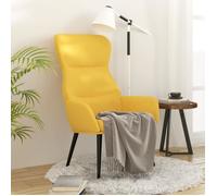 Fauteuil relax tissu jaune moutarde