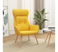 Vidaxl Chaise De Relaxation Jaune Moutarde Tissu Jaune