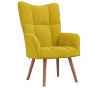 vidaXL Chaise de Relaxation Fauteuil de Détente Siège de Relaxation Chaise de Détente Salon Salle de Séjour Intérieur Jaune Moutarde Velours