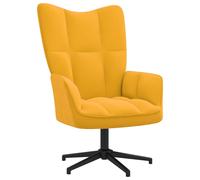Vidaxl Chaise De Relaxation Jaune Moutarde Velours Jaune