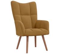 vidaXL Chaise de Relaxation Marron Velours