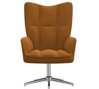 vidaXL Chaise de relaxation Marron Velours