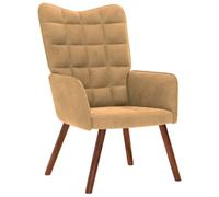 vidaXL Chaise de Relaxation Marron Velours, Chaise, Chaise de Salon, Chaise relaxante, Chaise Longue, siège de Salon, Chaise en Velours