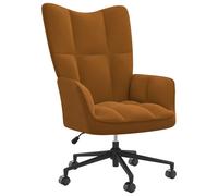 Chaise de Relaxation Fauteuil de Détente Siège de Relaxation Chaise de Détente Salon Salle de Séjour Intérieur Marron Velours