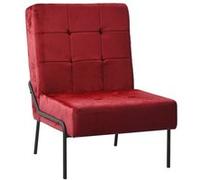 Chaise de Relaxation Meuble de Salon Chaise de Salle de Séjour Chaise de Salle à Manger Maison Intérieur 65x79x87 cm Rouge Bordeaux Velours