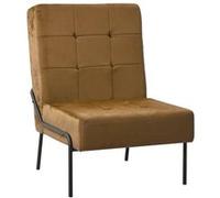 Chaise de Relaxation Meuble de Salon Chaise de Salle de Séjour Chaise de Salle à Manger Maison Intérieur xx cm Marron Velours