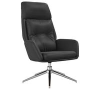 Vidaxl Chaise De Relaxation Noir Cuir Véritable Noir