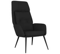 Vidaxl Chaise De Relaxation Noir Similicuir Daim Noir