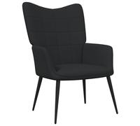 vidaXL Chaise de relaxation Noir Tissu
