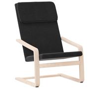vidaXL Chaise de Relaxation Noir Tissu