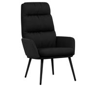 Chaise de Relaxation Chaise de Salle de Séjour Fauteuil de Relaxation Siège de Salon Meuble de Salle de Séjour Intérieur Noir Tissu