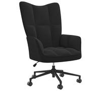 vidaXL Chaise de relaxation Noir Velours