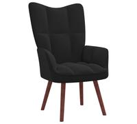 Vidaxl Chaise De Relaxation Noir Velours Noir