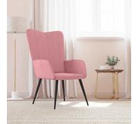vidaXL Chaise de relaxation Rose Velours