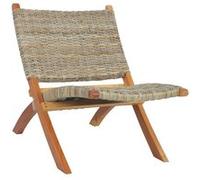 Bois d'Acajou Chaise de Relaxation Rotin Naturel Kubu Salon Maison vidaXL