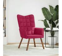 vidaXL Chaise de relaxation Rouge bordeaux Velours 4016815
