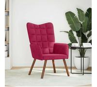 vidaXL Chaise de relaxation Velours Rouge bordeaux