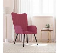 vidaXL Chaise de Relaxation Siège de Relaxation Chaise de Détente Fauteuil de Salon Salle de Séjour Siège de Salon Intérieur Rouge Bordeaux Velours 327682 Rouge G