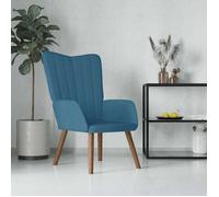 vidaXL Chaise de relaxation Bleu Velours