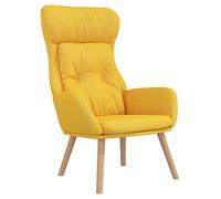 vidaXL Chaise de Relaxation Siège de Salon Chaise de Salon Fauteuil de Relaxation Meuble de Salle de Séjour Intérieur Tissu Jaune Moutarde