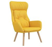 vidaXL Chaise de Relaxation Siège de Salon Chaise de Salon Fauteuil de Relaxation Meuble de Salle de Séjour Intérieur Tissu Jaune Moutarde