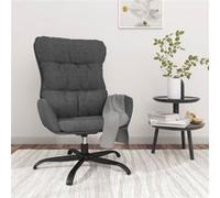 Chaise de Relaxation Tissu Gris Foncé Siège Salle de Séjour Fauteuil vidaXL