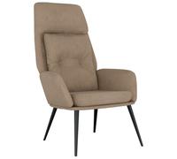 Vidaxl Chaise De Relaxation Taupe Similicuir Daim Gris