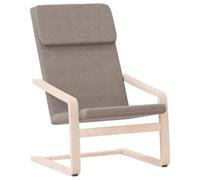 vidaXL Fauteuil de relaxation chaise longue rembourrée avec coussin moderne taupe tissu