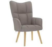 vidaXL Chaise de Relaxation Taupe Tissu, Chaise, Fauteuil Relax, Fauteuil Relax en Tissu, Chaise de Salon, Chaise en Tissu, Chaise de Salon en Tissu