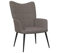 Vidaxl Chaise De Relaxation Taupe Tissu Gris