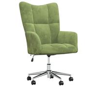 vidaXL Chaise de relaxation Fauteuil de détente Velours Vert clair