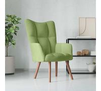 vidaXL Chaise de Relaxation Fauteuil de Détente Siège de Relaxation Chaise de Détente Salon Salle de Séjour Intérieur Vert Clair Velours