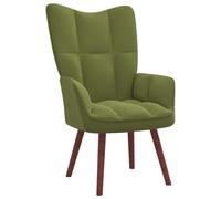 Vidaxl Chaise De Relaxation Vert Clair Velours Vert