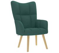 vidaXL Chaise de relaxation Vert foncé Tissu, chaise, fauteuil relax, fauteuil relax en tissu, chaise de salon, chaise en 4016772