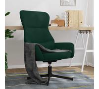 vidaXL Chaise de relaxation Vert foncé Velours
