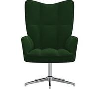 vidaXL Chaise de relaxation Vert foncé Velours