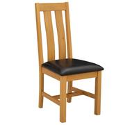 vidaXL Chaise de Salle à Manger 2 pcs Bois de chêne Massif Noir,