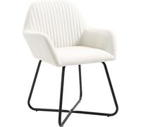 vidaXL Chaise de salle à manger 2 pcs. Tissu crème