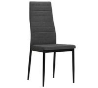 vidaXL Chaise de salle à manger 2 pcs. Tissu gris foncé
