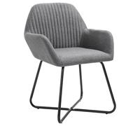 vidaXL Chaise de salle à manger 2 pcs. Tissu gris foncé