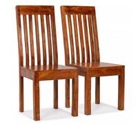 Chaise à manger lot de 2 Bois avec finition miel Moderne
