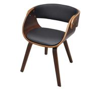 vidaXL Chaise de salle à manger Bois courbé et similicuir