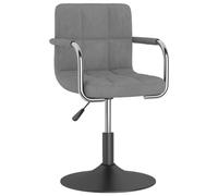 Chaise de salle à manger Gris clair Velours Gris clair G