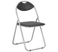 vidaXL Chaise de salle à manger pliante 6 pcs. noir similicuir