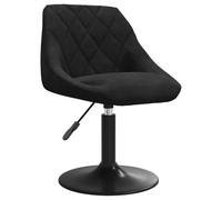 vidaXL Chaise de salle à manger Pivotante Hauteur réglable Velours noir
