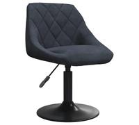 vidaXL Chaise de salle à manger Velours gris foncé Pivotante Hauteur réglable 62,5 cm